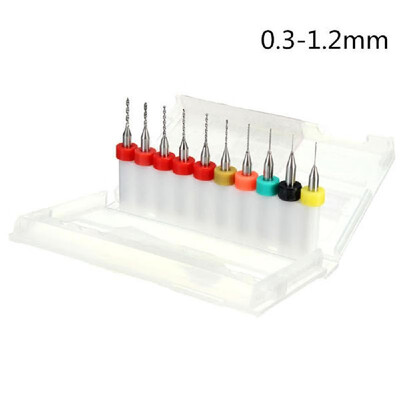 

10pcs Tungsten Steel Hard Alloy PCB CNC Drill Bits Kit for Circuit Boards Mold Metal Processing