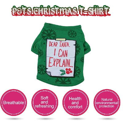 

Dog shirt Dog Christmas T-shirt Pet T-shirt Dogs Christmas T-Shirt Summer Dog T-shirt Pet Dogs Clothing Christmas Dog Clothing Pol