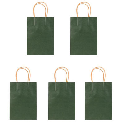 

5pcsset Multicolor Recyclable Kraft Paper Gift Handbag Bakery Package Bags