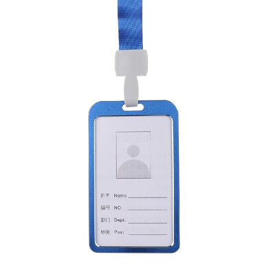 

Aluminum Alloy Office School Business Student Identity Badge Lanyard Holder Vertical Chest Card Staff Work Card