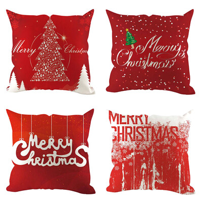 

Siaonvr 4Pcs Christmas Pillow Cover Pillowcases Decorative Sofa Cushion Cover Decoration