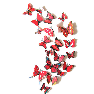 

〖Follure〗12pcs DecalWall Stickers Decal Butterflies 3D Mirror Wall Art Home Decors Green