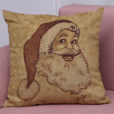

Gobestart New Christmas Cotton Linen Pillow Case Sofa Cushion Cover Home Decor