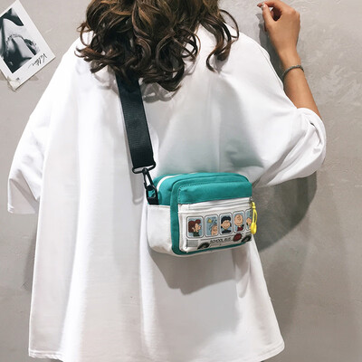 

Snoopy small bag female 2019 new ins Japanese girl bag cartoon cute canvas shoulder Messenger bag tide