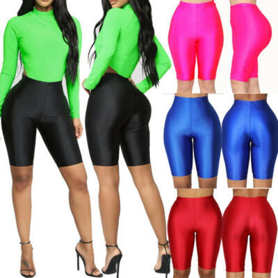 

Summer Womens Leggings Biker Shorts Dance Workout Sports Yoga Nylon Hot Pants