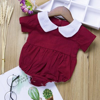 

Summer Infant Baby Boys&Girls Short Sleeve Solid Print Bodysuit Romper Clothes