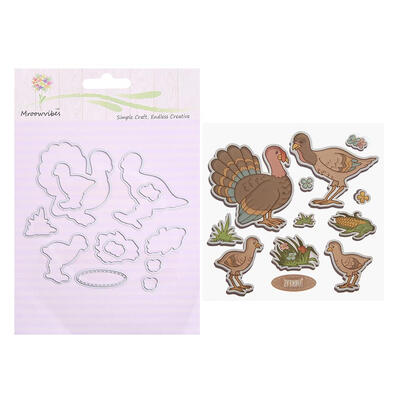 

Turkey Metal Cutting Dies Stencil Scrapbooking Embossing Paper Cards Decor