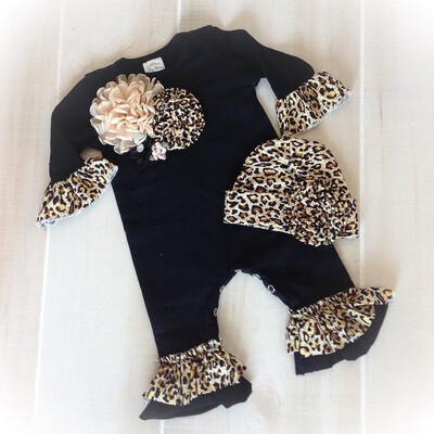 

2PCS Newborn Baby Girl 3D Flower Romper Bodysuit Jumpsuit Hat Outfit Clothes