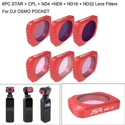 

Gobestart 6pcs STAR CPL ND4 ND8 ND16 ND32 Camera Lens Filters For DJI OSMO POCKET
