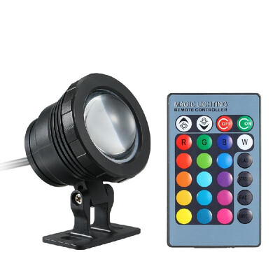 

ACDC 12V 10W RGB LED Underwater Light Submersible Lamp with Remote Control 16 Colors Changing Flash Strobe Fade Smooth 4 Light