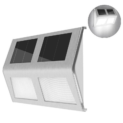 

6LED Solar Powered Stair Lights Wall Lamp Solar Step Light Water-resistant Outdoor Lighting Walkway Light for Deck Path Patio Gard