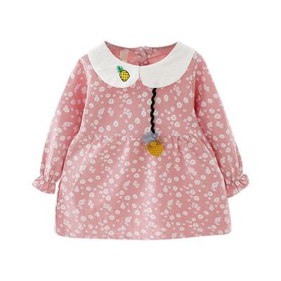 

Baby Girl Dress 0-3T Cute Baby Girl Clothes Toddler Floral Print Girls Dresses Fashion Cute Pineapple Pattern Embroidery Dresses