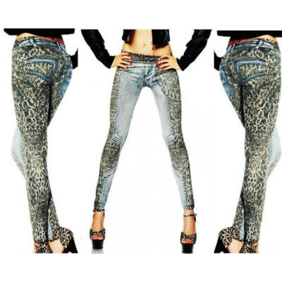 

Womens Clubwear Pants Casual Slim Fit Skinny Trousers Leopard Sexy Leggings