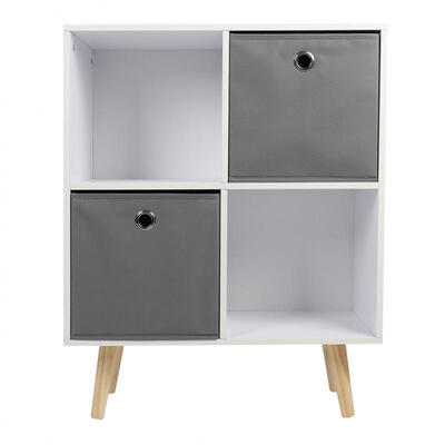 

Greensen Simple Storage Cube 4 Shelf Bookcase Landing Non-woven Closet Sundries Storage Cabinet
