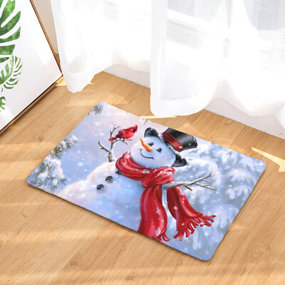 

Siaonvr Christmas Home Non Slip Door Floor Mats Hall Rugs Kitchen Bathroom Carpet Decor