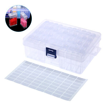 

Clear Plastic Diamond Storage Box with Compartment 112 Pack Transparent Diamond Embroidery Painting Accessory Tool Drill Jewelry B