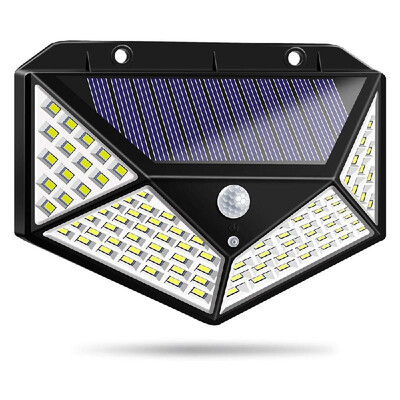 

100LED Solar Security Light 3 Modes Motion Sensor Light 270° Wide Angle Waterproof Outdoor Lamp