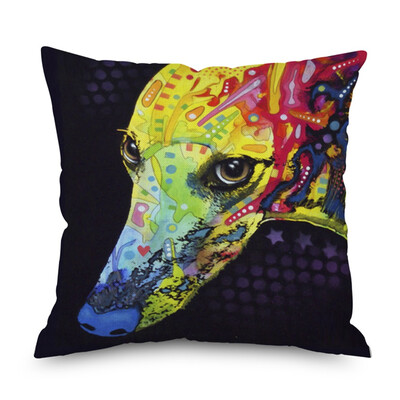 

Watercolor Dog Print Sofa Bed Home Decoration Festival Pillow Case Cushion Cover