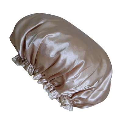 

Beauty Makeup Dustproof Cap Waterproof Padded Shower Hat Imitate Silk Satin Adult Bathing Hat