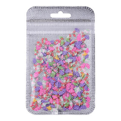 

500pcsPack Nail Art Polymer Clay Nails Stickers Shine Manicure Decor Tips