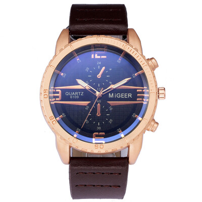 

Gobestart MIGEER High-End Fashion Mens Stainless Steel Watch Analog Alloy Quartz Watch