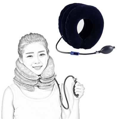 

〖Follure〗Air Inflatable Pillow Cervical Neck Head Traction Soft Brace Device Unit Set