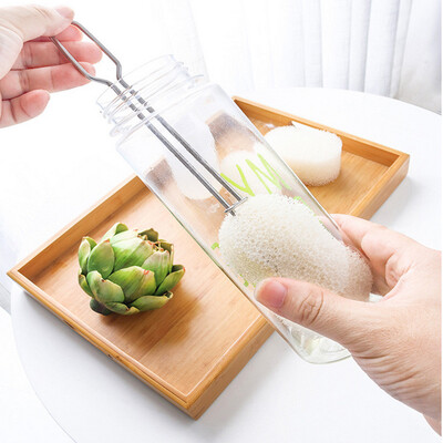

〖Follure〗Long Handle 360 Degree Cleaning Cup Brush Sponge Brush Bottle Brush Kitchen