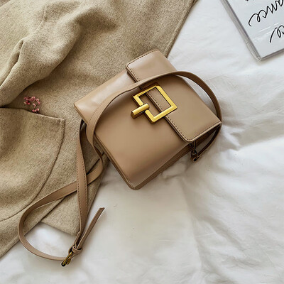 

Retro minimalist bag ins fashion mini bucket bag new 2019 Joker shoulder bag Messenger bag