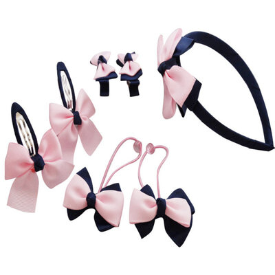 

7PcsSet Kids Girls Bow Headwear HairpinHairbandElastic Headband