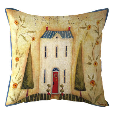 

Pastoral Style Printed Throw Pillow Case Sofa Car Waist Cushion Cover