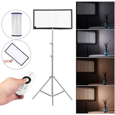 

Travor FL-3060A LED Light Dual Color Temperature 3200K-5500K CRI90 85W Max8000LM Flexible Cloth Roll-up Handheld LED Video Photo