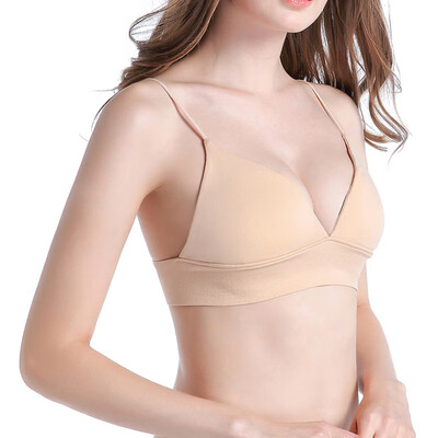 

Women Paded Bra Ladies Soft Stretchy Thin Straps Multicolored Wire Free Bra Tops  M L 2018
