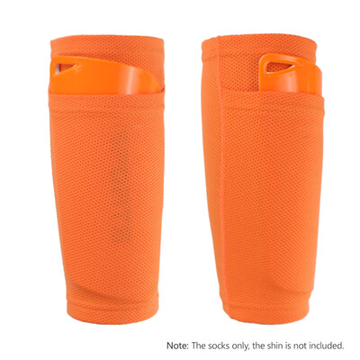 

2 PCS Soccer Shin Sleeves Football Calf Socks Breathable Football Protective Sleeves with Pocket for Shin Guards