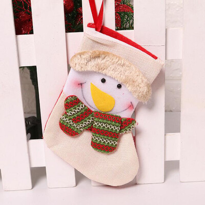 

Toponeto 1pcs Christmas Mini Christmas Stockings Socks Decorations Socks Stocking Bag