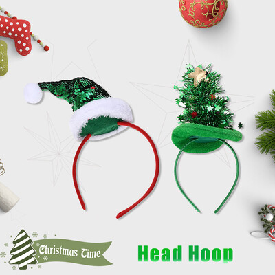 

YIWULAChristmas Headband Santa Xmas Party Decor Toy Hair Band Clasp Head Hoop