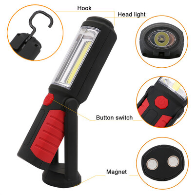 

〖Follure〗2in1 LED COB Camping Work Inspection Light Lamp Hand Torch Magnetic
