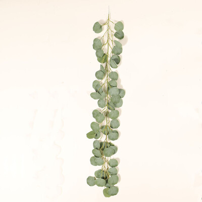 

Toponeto Simulation Plant Small Eucalyptus Green Leaf Money Leaf Home Decoration