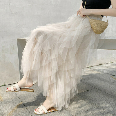

Womens Girls Layers Tulle Skirt Dress Long Princess Tutu High Waist Skirts Party