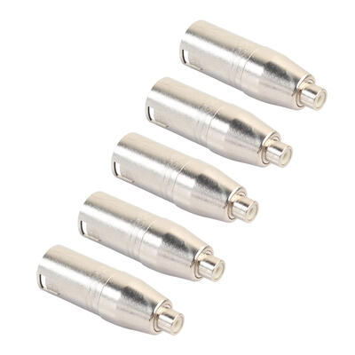 

5pcs Metal XLR 3 Pin Male to RCA Female Audio Jack Adapter Plug Connector