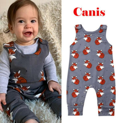 

Newborn Baby Girl Boy Cartoon Fox Romper Bodysuit Jumpsuit Outfits Clothes 0-24M