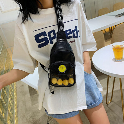 

Pig bag cartoon chest bag womens tide ins diagonal Joker bag women Korean Messenger bag funny cute