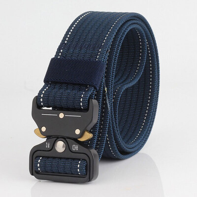 

Trend new Unisex belt Quick release Alloy Insert buckle Tactics belt outdoor casual high quality Nylon Men belt