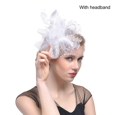 

Bridal Net Feather Hats Birdcage Net Wedding Headband Hats Bridal Fascinator Face Party Wedding Hair Accessories