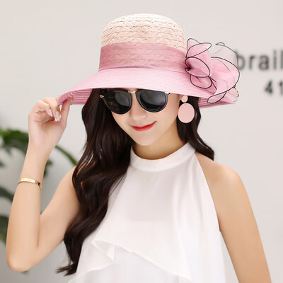 

Sunhat womens summer outing anti-UV sun-proof beach hat outdoor hundred flowers can fold large along the hat