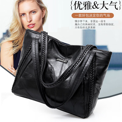 

Summer new sheepskin pattern handbags European&American fashion stitching large capacity single shoulder diagonal bag