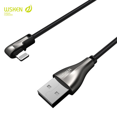 

WSKEN Data Cable 2M 5V 21A Wire USB Lightning Port Quick Charge Fast Charging Data Transmission L-Shaped Mobile Phone Line For iP