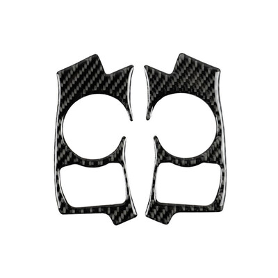 

2pcs Carbon Fiber Steering Wheel Button Cover For LEXUS IS250 IS300 IS350 14-17