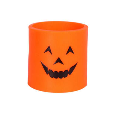 

6Pcs Plastic Pumpkin LED Candle Light Lamp Decorative Yellow Light For Halloween Party