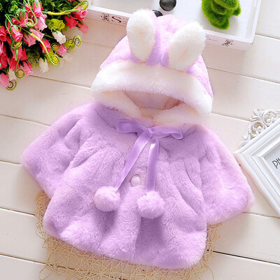 

Baby Infant Girls Autumn Winter Hooded Coat Cloak Jacket Thick Warm Clothes