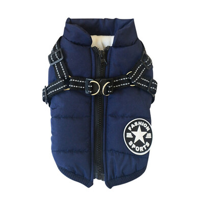 

Dog Coat Autumn Winter Puppy Winter Ski Suit Clothes Small Dog Jacket Chest Back Clothing Pet vest Coat Supplies -XXL